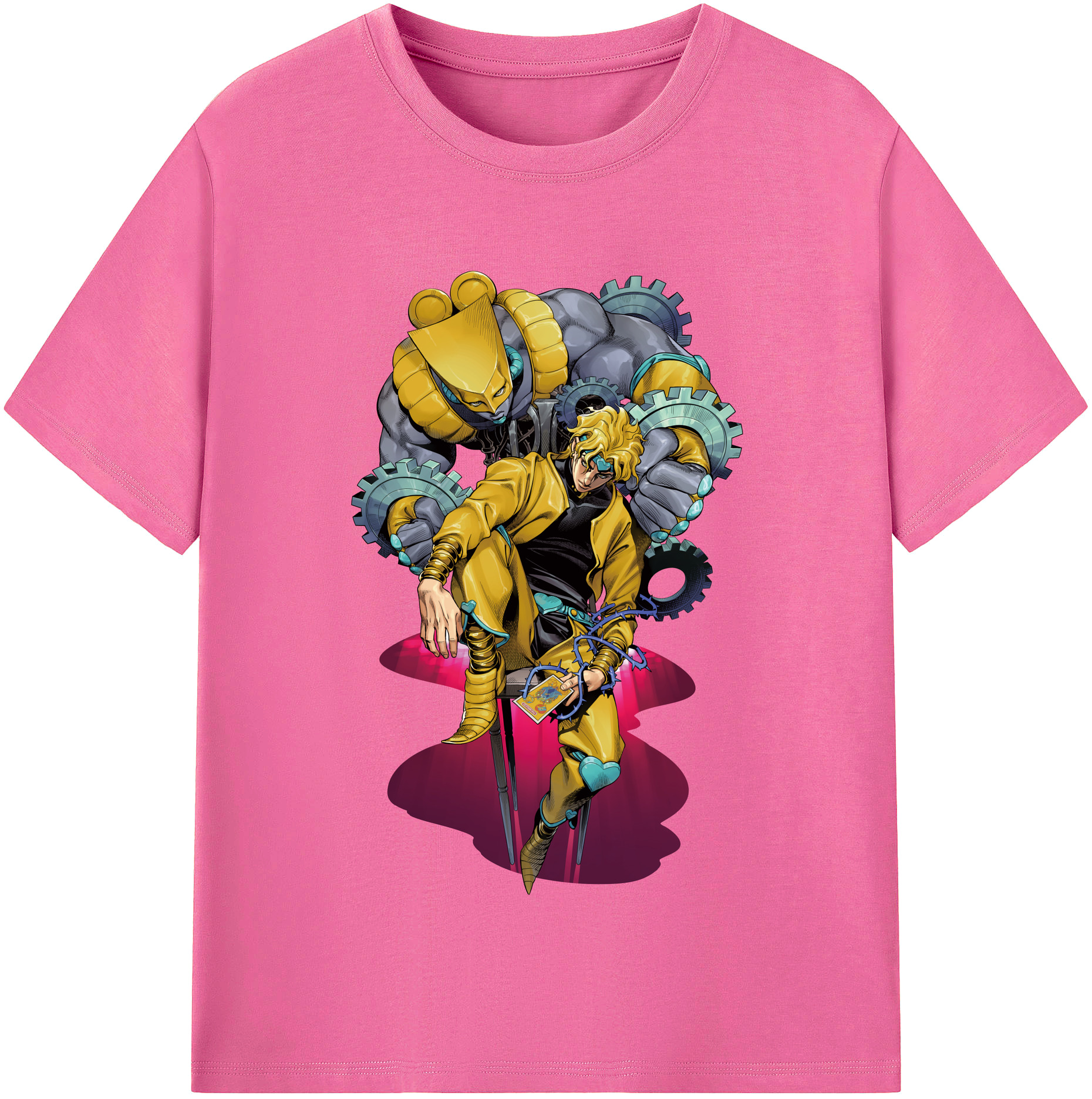 （画像用） ジョジョの奇妙な冒険 ディオ?ブランドー JoJo's Bizarre Adventure Dio Brando レディースカジュアルプリントTシャツ（綿100％）